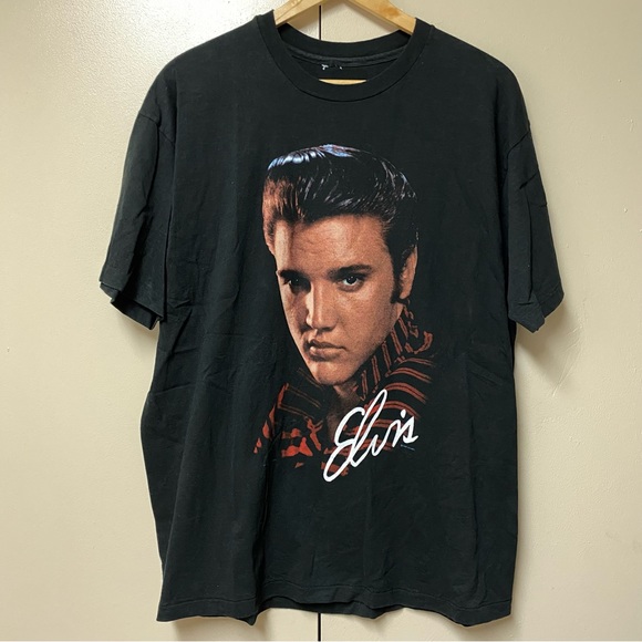 Vintage Elvis Presley Shirt Big Face 1990 - Picture 1 of 6